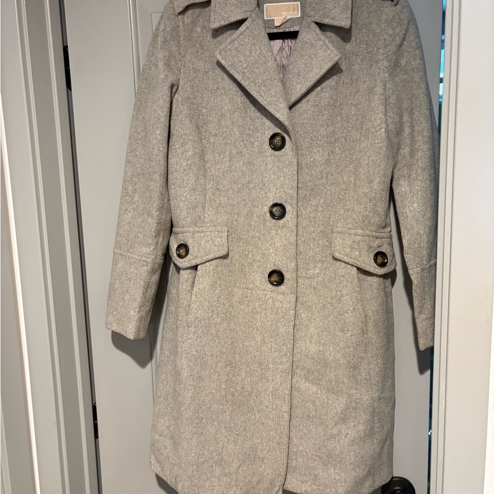 MICHAEL Michael Kors Light Gray Pea Coat
